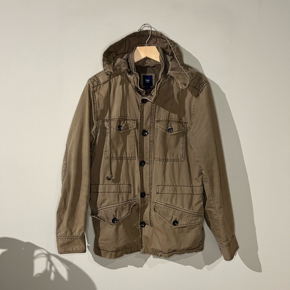 2015 Gap Factory Zip-Away-Hood Utility Jacket - Picture 2 of 3